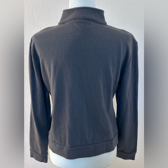 Bebe Gray Long Sleeve High Neck Full Zip Vintage Jacket Size Large - Picture 3 of 10